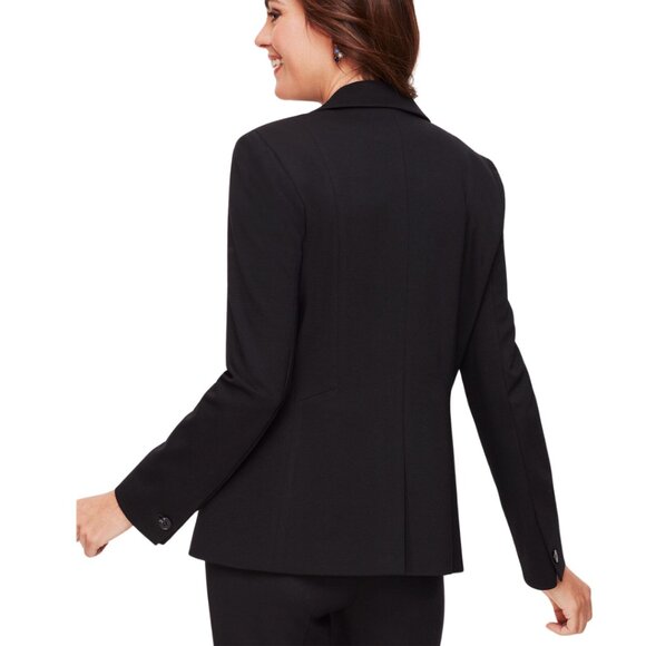 Talbots Italian Luxe Knit One-Button Blazer Black Size 14 NWT - Picture 3 of 16